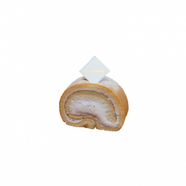 Strawberry Swiss Roll Slice