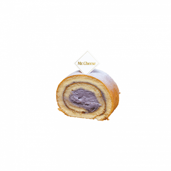 Taro Swiss Roll Slice